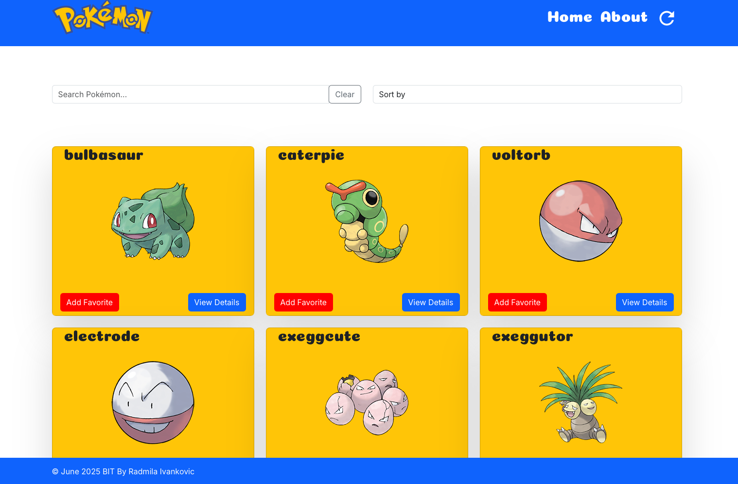 Pokemon App screenshot
