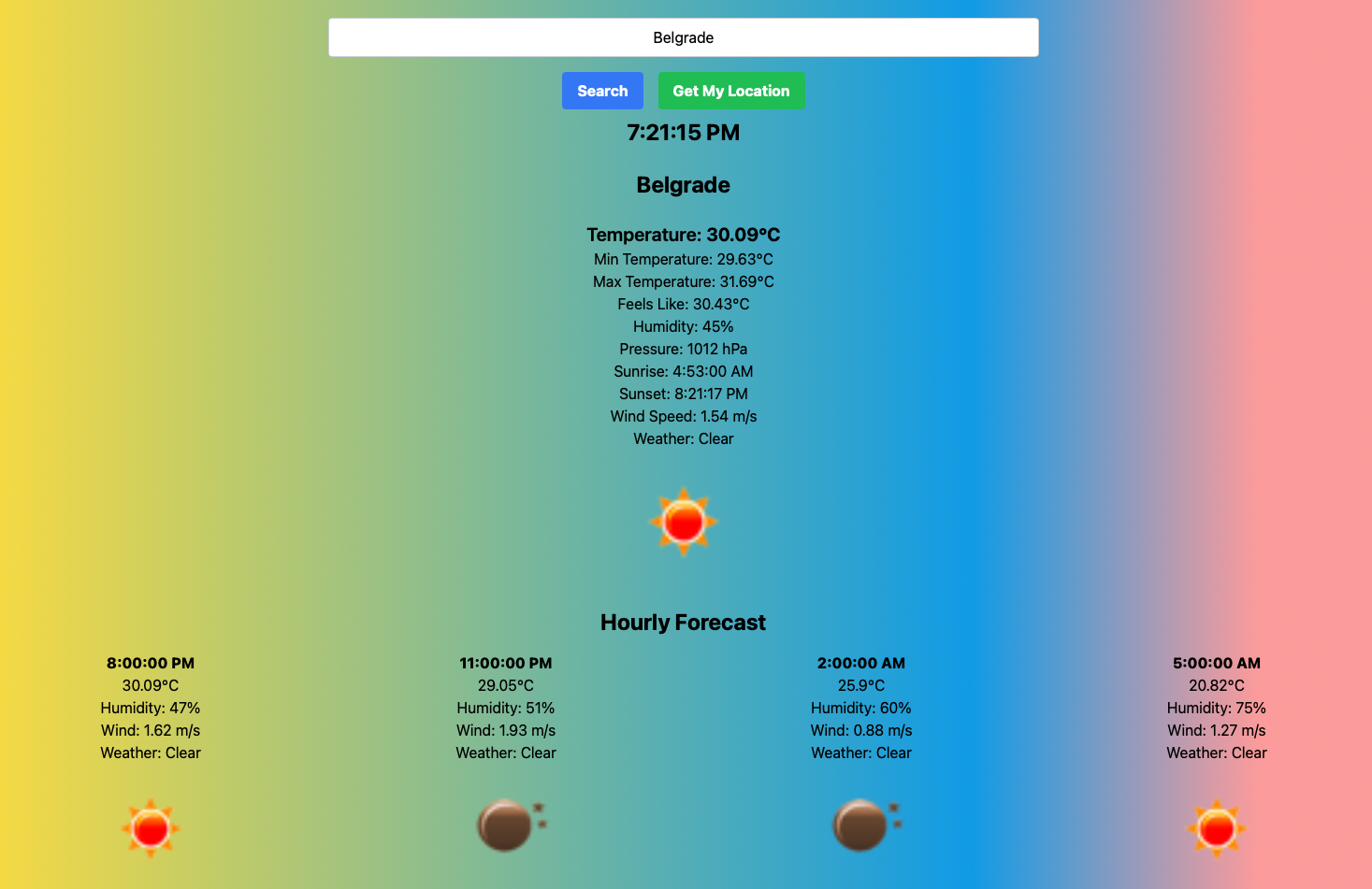 Weather App screenshot